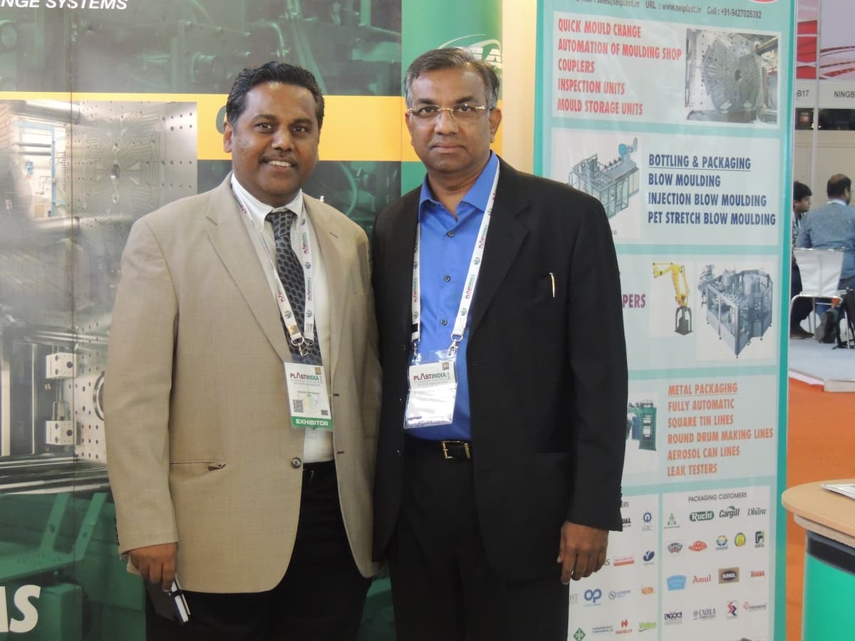 Selplast with the Director of NK Protein at PlastIndia 2015